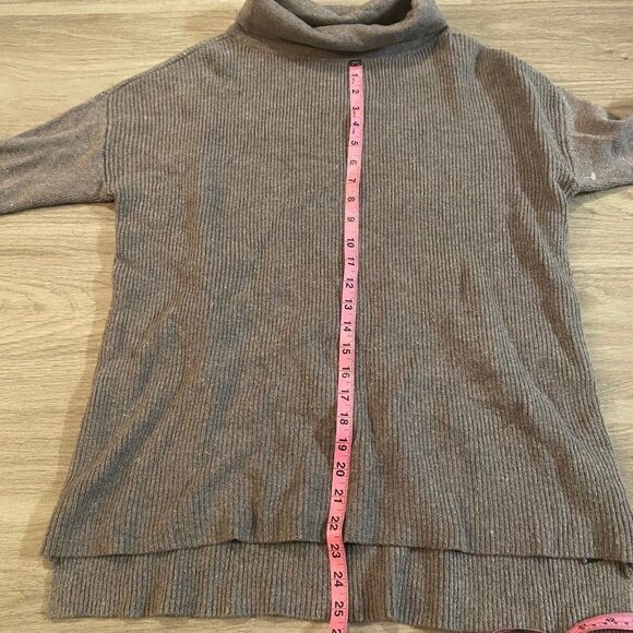 Devotion By Cyrus Womens Gray Cowl Neck Ribbed Hi Low Pullover Sweater Sz Small - Picture 7 of 7